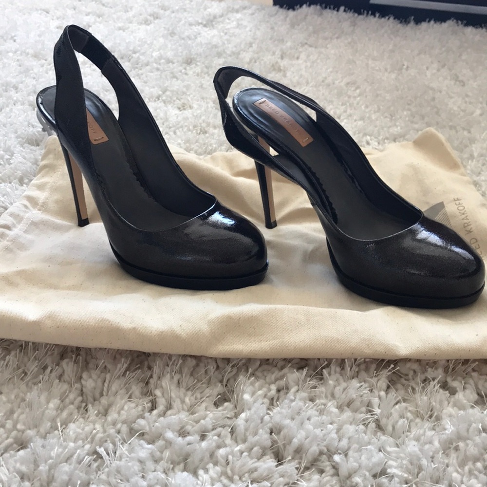 Beautiful platform sling back stilettos